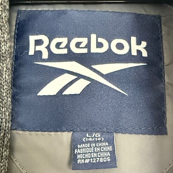Reebok Kids 14/16 Charcoal and Orange Puffer Jacket - Picture 3 of 8